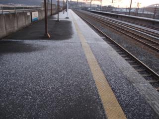 東広島駅の雪