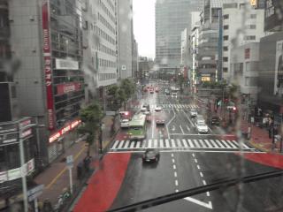 土砂降りの東京