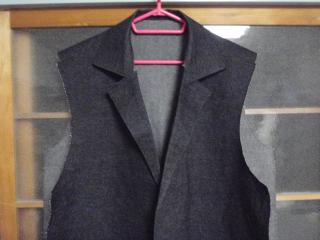 自作したジャケットの衿の形状