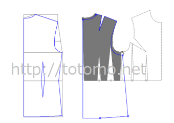 かこみ製図と原型製図