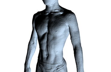 筋肉質の人の人体3Dデータ